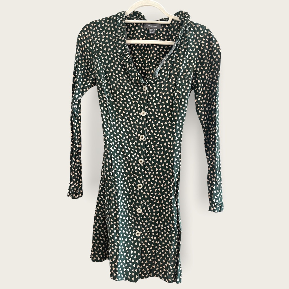 Green hearted dress